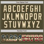 Custom Vintage USA Flag Baseball Jersey - City Cream Authentic Salute to Service Custom Olive Vintage USA Flag-City Cream
