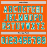 Custom Orange Aqua White Mesh Football Jersey - Authentic Sports Apparel Custom Orange Aqua-White Mesh Authentic Football