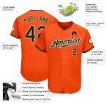 Custom Orange Black Old Gold Baseball Jersey - Authentic Sports Apparel Custom Orange Black-Old Gold Authentic Baseball Jersey