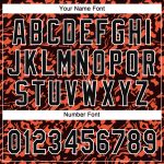 Custom 3D Pattern Baseball Jersey - Orange Black White Design, Authentic Fit Custom Orange Black-White 3D Pattern Design