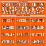 Custom Orange Black White Football Jersey - Authentic Mesh Design Custom Orange Black-White Mesh Authentic Football Jersey