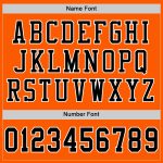 Custom Orange Black White Football Jersey - Authentic Mesh Design Custom Orange Black-White Mesh Authentic Football Jersey