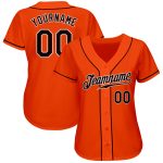 Custom Orange Brown White Baseball Jersey - Authentic Style 4991 for Fans and Players Custom Orange Brown-White Authentic