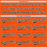 Custom Baseball Jersey - Orange and Brown-White Authentic Design Custom Orange Brown-White Authentic Baseball Jersey