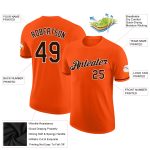 Custom Performance T-Shirt Orange Brown White, Style 7991 for Active Wear and Sports Custom Orange Brown-White Performance