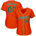 Custom Orange Kelly Green White Authentic Baseball Jersey 8335 - High Quality Sports Apparel Custom Orange Kelly Green-White