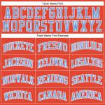 Custom Basketball Jersey - Authentic Throwback in Orange, Light Blue & White Custom Orange Light Blue-White Authentic Throwback