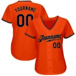 Custom Orange Navy Gold Baseball Jersey - Authentic Design, Perfect for Fans Custom Orange Navy-Old Gold Authentic Baseball
