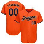Custom Orange Navy Gold Baseball Jersey - Authentic Design, Perfect for Fans Custom Orange Navy-Old Gold Authentic Baseball