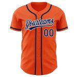 Custom Authentic Baseball Jersey in Orange, Navy, and White Colors Custom Orange Navy-White Authentic Baseball Jersey