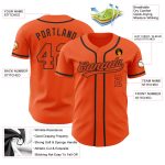 Custom Orange Black Baseball Jersey - Authentic Personalized Sports Apparel Custom Orange Orange-Black Authentic Baseball