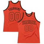 Custom Orange Brown Authentic Basketball Jersey - Throwback Style Custom Orange Orange-Brown Authentic Throwback Basketball