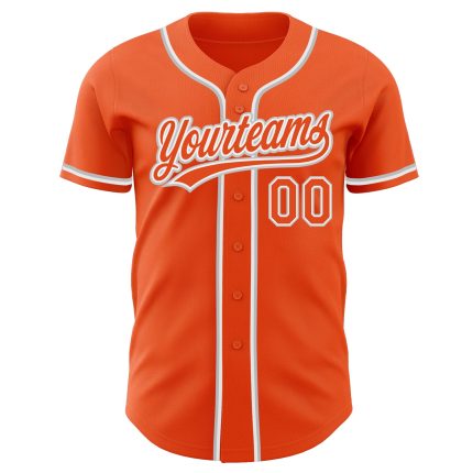 Custom Orange Gray Baseball Jersey - Authentic Jersey for Fans and Players Custom Orange Orange-Gray Authentic Baseball Jersey