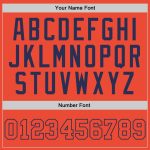 Custom Orange Navy Basketball Jersey - Authentic Throwback Design Custom Orange Orange-Navy Authentic Throwback Basketball