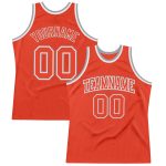 Authentic Custom Orange and Silver Gray Throwback Basketball Jersey Custom Orange Orange-Silver Gray Authentic Throwback