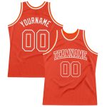 Custom Authentic Orange and White Throwback Basketball Jersey Custom Orange Orange-White Authentic Throwback Basketball Jersey