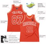 Custom Authentic Orange and White Throwback Basketball Jersey Custom Orange Orange-White Authentic Throwback Basketball Jersey