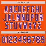 Custom Baseball Jersey Authentic Style 8254 - Orange Purple White Color Design Custom Orange Purple-White Authentic Baseball