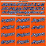 Custom Orange Black Baseball Jersey | Authentic Royal-Black Design Custom Orange Royal-Black Authentic Baseball Jersey