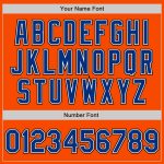 Custom Orange Black Baseball Jersey | Authentic Royal-Black Design Custom Orange Royal-Black Authentic Baseball Jersey