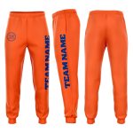 Custom Orange Jogger Sweatpants for Men, Royal Fleece Athletic Wear Custom Orange Royal Fleece Jogger Sweatpants