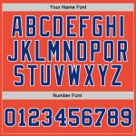 Custom Orange Royal White Basketball Jersey Authentic Throwback Style Custom Orange Royal-White Authentic Throwback Basketball