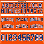 Custom Orange Basketball Shorts - Authentic Royal-White Throwback Design Custom Orange Royal-White Authentic Throwback Basketball