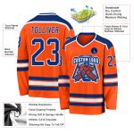 Custom Orange White Hockey Jersey - Royal Style, Personalized Sports Apparel Custom Orange Royal-White Hockey Jersey
