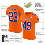 Custom Orange Royal White Authentic Football Jersey - Mesh Design for Comfort Custom Orange Royal-White Mesh Authentic Football