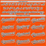 Custom Baseball Jersey Gray White Orange Authentic Style 8573 Custom Orange Steel Gray-White Authentic Baseball Jersey Style