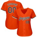 Custom Orange Steel Gray-White Authentic Baseball Jersey for Men - Premium Quality Apparel Custom Orange Steel Gray-White