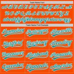 Custom Orange and Teal Baseball Jersey - Authentic Design for Sports Fans Custom Orange Teal-White Authentic Baseball Jersey