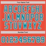 Custom Basketball Jersey Orange Teal White Authentic Throwback Style Custom Orange Teal-White Authentic Throwback Basketball