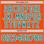 Custom Performance T-Shirt in Orange and Teal-White, Style 6593, Athletic Wear for Men and Women Custom Orange Teal-White