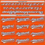 Custom Authentic Baseball Jersey - Orange White and Navy Team Colors Custom Orange White-Navy Authentic Baseball Jersey