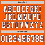 Custom Orange White-Royal Authentic Football Jersey - Mesh Throwback Style Custom Orange White-Royal Mesh Authentic Throwback