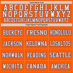 Custom Orange White-Royal Authentic Football Jersey - Mesh Throwback Style Custom Orange White-Royal Mesh Authentic Throwback