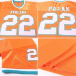 Custom Orange White Teal Football Jersey Authentic Mesh Throwback Design Custom Orange White-Teal Mesh Authentic Throwback