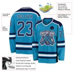 Custom Panther Hockey Jersey - Navy Blue & White Team Jersey for Men and Women Custom Panther Blue Navy-White Hockey Jersey