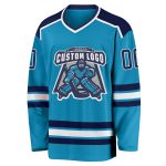 Custom Panther Hockey Jersey - Navy Blue & White Team Jersey for Men and Women Custom Panther Blue Navy-White Hockey Jersey