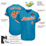 Panther Blue Orange White Authentic Baseball Jersey Custom Design Classic Sports Apparel Custom Panther Blue Orange-White