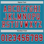 Custom Panther Blue Red White Football Jersey - Authentic Mesh Design Custom Panther Blue Red-White Mesh Authentic Football