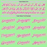 Authentic Split Fashion Baseball Jersey in Custom Pea Green and Pink-White Custom Pea Green Pink-White Authentic Split Fashion