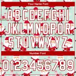 Custom Pea Green Red White 3D Varsity Letterman Bomber Jacket - Full-Snap Christmas Style Custom Pea Green White-Red Christmas