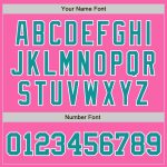 Custom Authentic Baseball Jersey Pink Aqua White Design for Fans Custom Pink Aqua-White Authentic Baseball Jersey