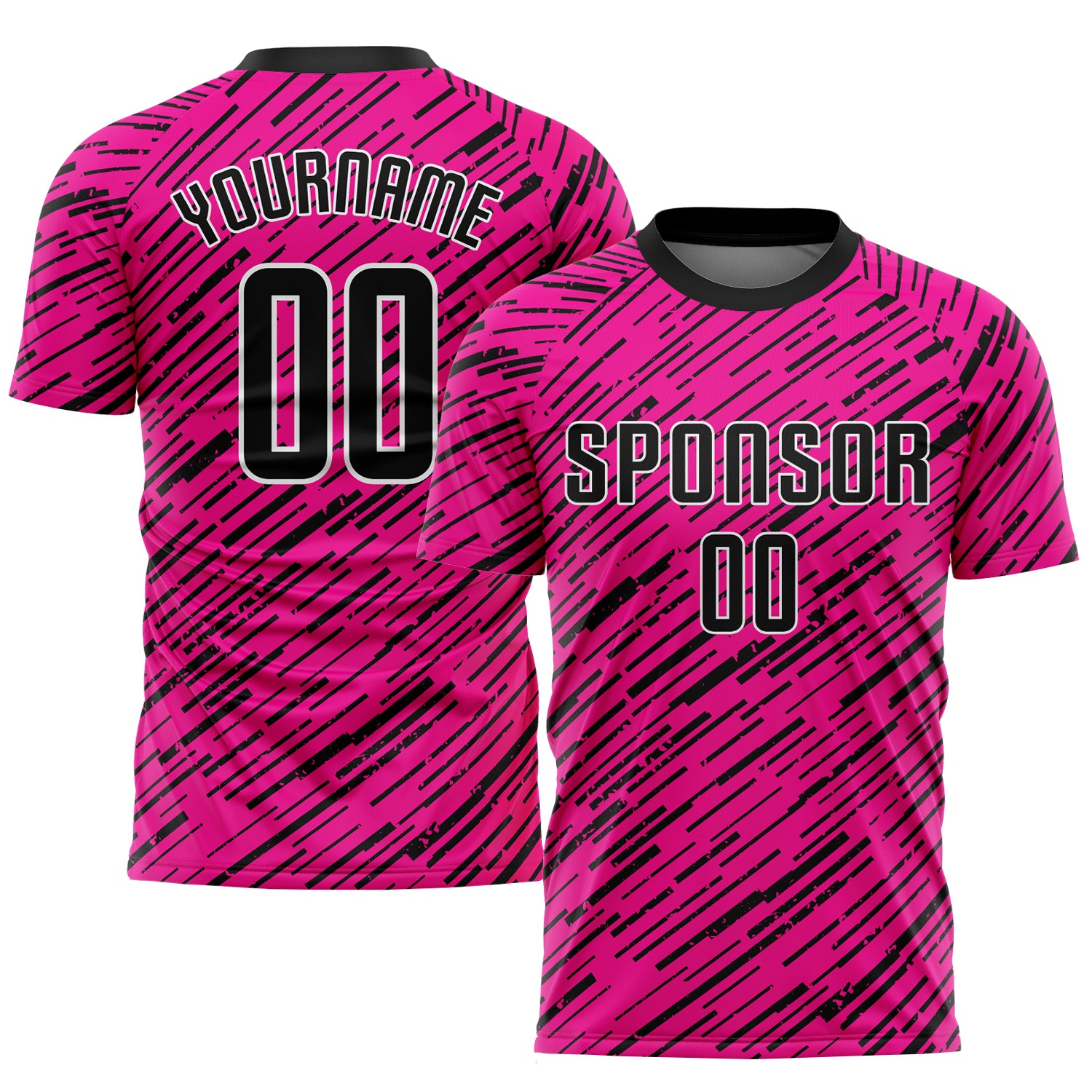 Custom Pink Black White Soccer Jersey Sublimation Uniform Style 5826 Custom Pink Black-White Sublimation Soccer Uniform Jersey