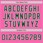 Custom Pink Green White Baseball Jersey - Authentic Team Design Custom Pink Green-White Authentic Baseball Jersey