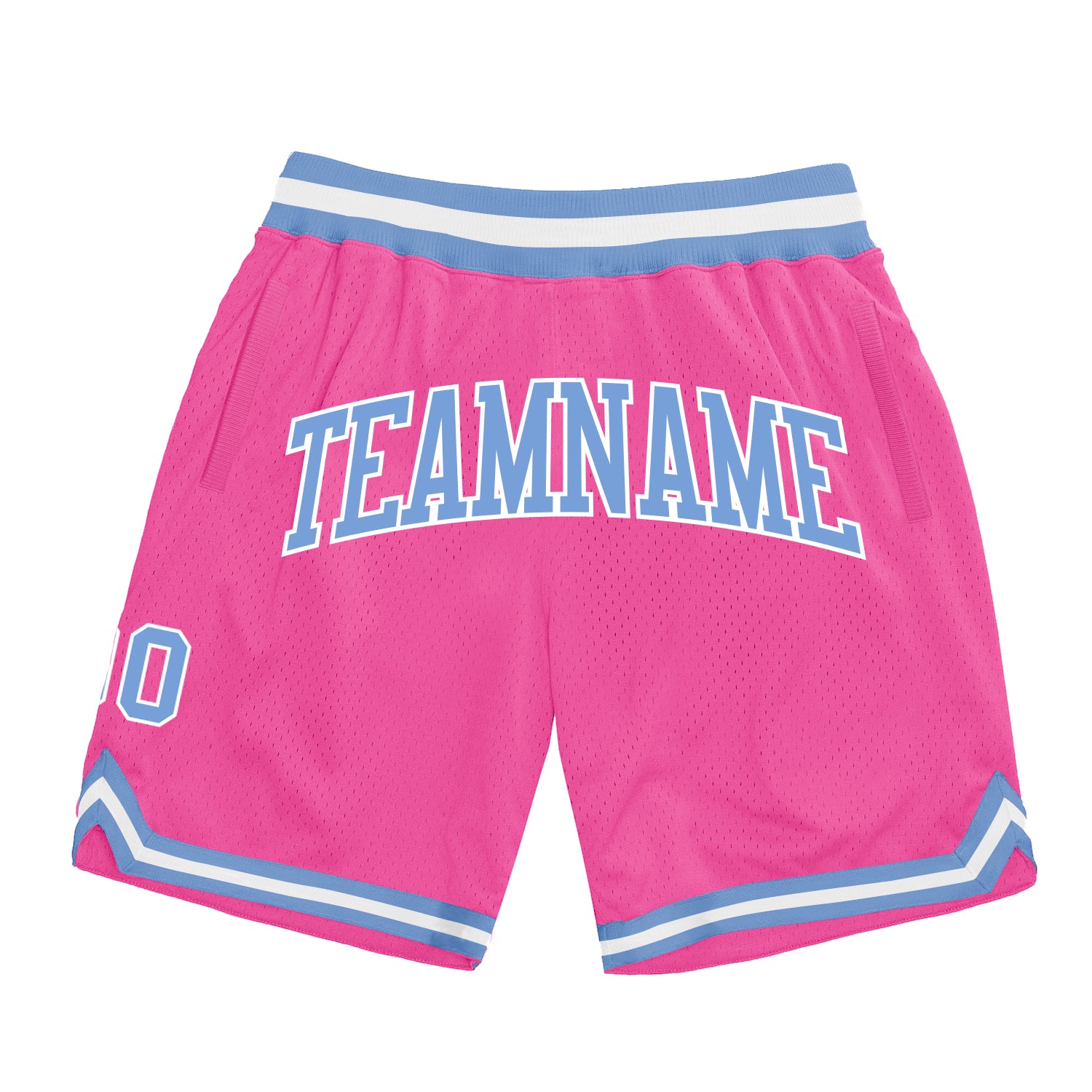 Custom Pink Light Blue-White Authentic Throwback Basketball Shorts Authentic Custom Pink Light Blue White Throwback Basketball Shorts Custom Pink Light Blue-White Authentic Throwback Basketball