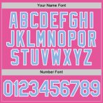 Custom Performance T-Shirt in Pink, Light Blue, and White - Stylish Athletic Wear for Men and Women Custom Pink Light Blue-White