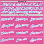 Custom Performance T-Shirt in Pink, Light Blue, and White - Stylish Athletic Wear for Men and Women Custom Pink Light Blue-White